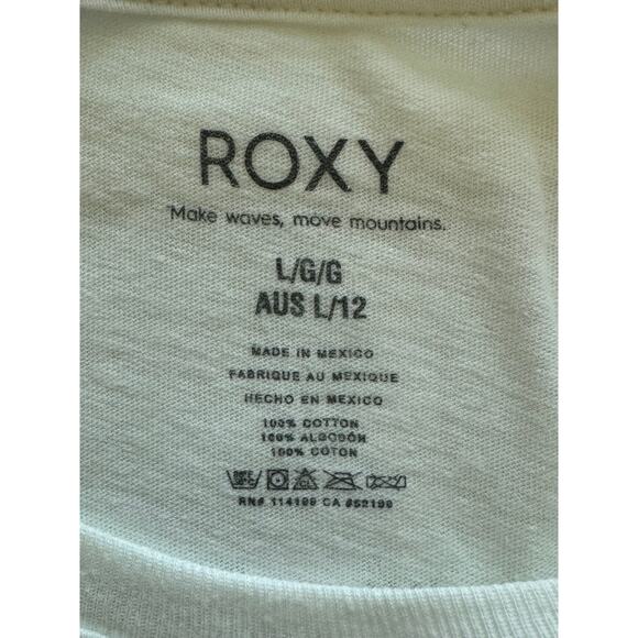 New~ ROXY ~  Women's 100% Cotton Throwback Oversized Tee Size L - Picture 8 of 9